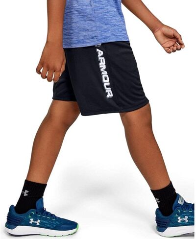 Under Armour Boys' UA Velocity Shorts (Pitch Gray/Black - 012, Large) in Saudi Arabia