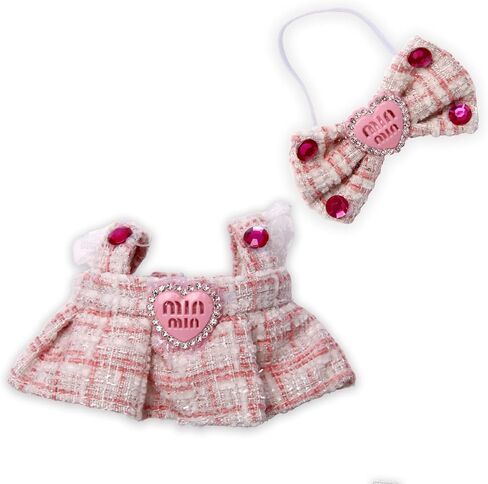 Doll Outfit Set for 17cm Dolls, 2 Piece Clothes Set for Doll, Premium Fashion Dresses for Dolls Accessories Suit (NO Doll) (Pink) in Saudi Arabia