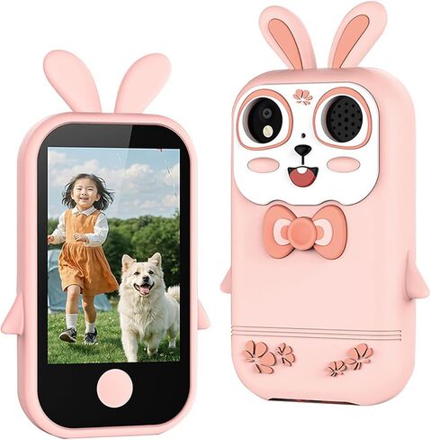 Kids Camera Digital Camera for 3-8 Year Old Girls Boys, 1080P Music Player Puzzle Games Children Phone with Selfie Camera (Pink) in Saudi Arabia
