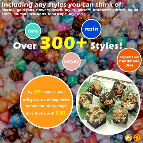 Haxtec Mystery Dice Set DND Dice Wide Range of Patterns Polyhedral Gaming Dice for Tabletop & Role-Playing RPG DND Gift in Kuwait