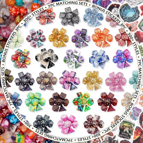 Haxtec Mystery Dice Set DND Dice Wide Range of Patterns Polyhedral Gaming Dice for Tabletop & Role-Playing RPG DND Gift in Kuwait