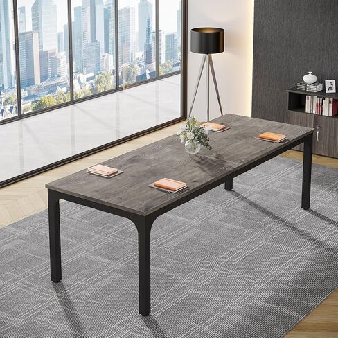 Tribesigns 6.5FT Conference Table, 78.7 Inche Rectangle Meeting Seminar Table, Large Business Tables for 6-8 People (Only Table) in Kuwait