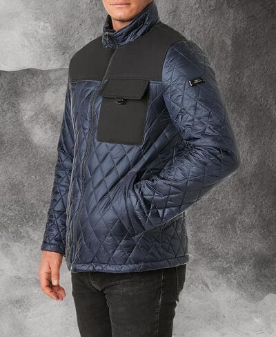Vince Camuto Men's Quilted Mix Media Jacket in Saudi Arabia