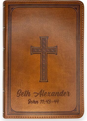 Custom Personalized Small Compact KJV Holy Bible | Compact Faux Leather Bible Name in Gold | Larger Print | King James Version Lay Flat Design | Pink in Saudi Arabia