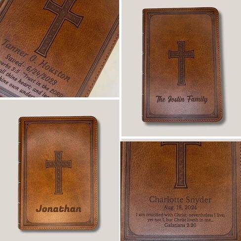 Custom Personalized Small Compact KJV Holy Bible | Compact Faux Leather Bible Name in Gold | Larger Print | King James Version Lay Flat Design | Pink in Saudi Arabia