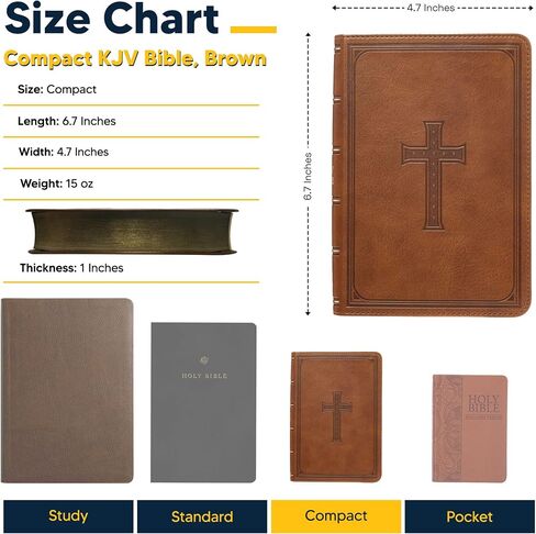 Custom Personalized Small Compact KJV Holy Bible | Compact Faux Leather Bible Name in Gold | Larger Print | King James Version Lay Flat Design | Pink in Saudi Arabia