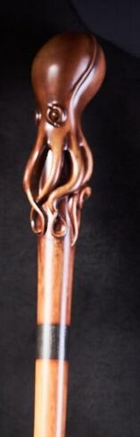 Rare Antique Octopus Head Walking Stick - Designer Premium Wooden Carved Walking Cane - Beautiful Handmade Foldable Cane With Octopus Handle For Men Women Comfortable Best Gift Idea in Saudi Arabia
