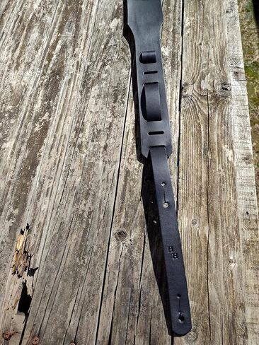 Guitar Strap; Personalizable; Genuine Leather; Water Buffalo Leather; Black in Saudi Arabia