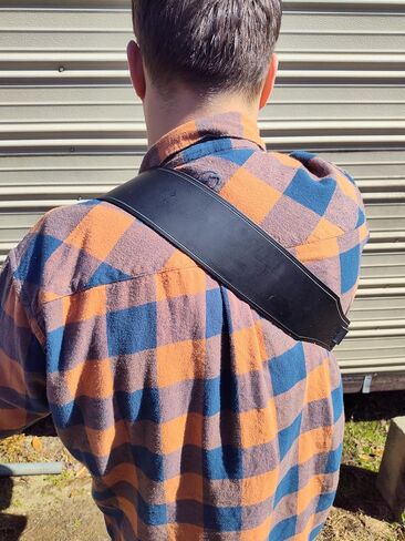 Guitar Strap; Personalizable; Genuine Leather; Water Buffalo Leather; Black in Saudi Arabia
