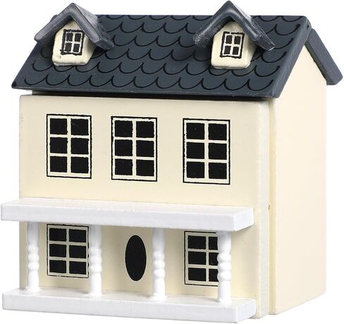 Garneck Miniature Dollhouse Light Yellow Tiny Wooden House Model للأطفال منزل الحرف الزخرفية للملحقات الحرف المناظر الطبيعية الصغيرة in Kuwait