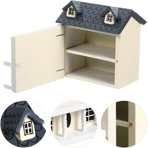 Garneck Miniature Dollhouse Light Yellow Tiny Wooden House Model للأطفال منزل الحرف الزخرفية للملحقات الحرف المناظر الطبيعية الصغيرة in Kuwait