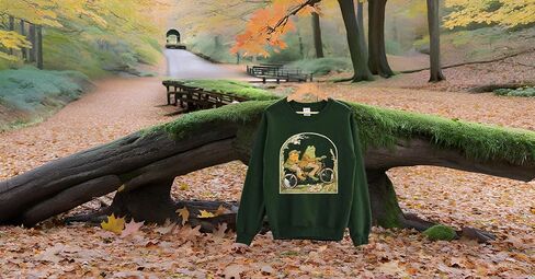 قميص Sweatshirt الضفدع الضفدع - قميص الضفدع والضفدع - القميص الأساسي المنزلي - قميص ذوي الأوساط الأكاديمية الخفيفة - سترة عاشق الكتب - هدية للقارئ (M ، فورست جرين) in Kuwait