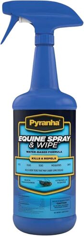 Pyranha Fly Spray, Fly Spray, Fly Spray for Horses, Pyranha Zero-Bite, Pyranha Wipe and Spray, Pyranha Nulli-Fly (Pyranha Wipe & Spray Oil Base, 32oz) in Saudi Arabia