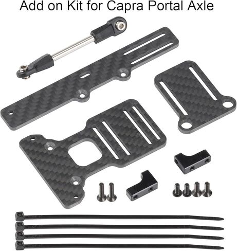 1/10 RC LCG chassis Kit Ultra Light 92G/3.3oz الأداء هيكل الكربون لـ 1/10 RC Crawler CAPRA SCX10 (BOA Servo Mount for Capra) in Kuwait