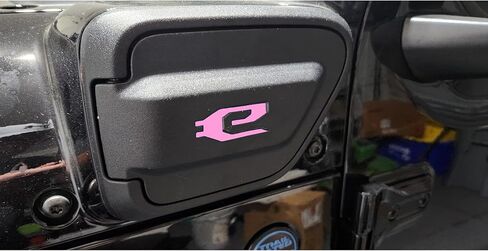 Vinyl decal for charging door inset (fits 2021-2024 Jeep 4xe Models) (4xe Blue) in Saudi Arabia