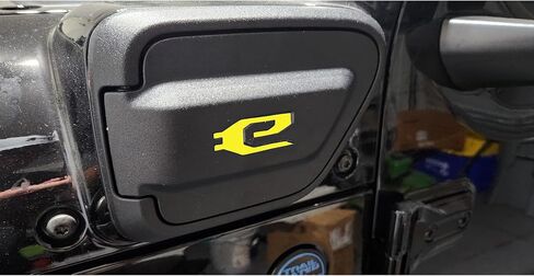 Vinyl decal for charging door inset (fits 2021-2024 Jeep 4xe Models) (4xe Blue) in Saudi Arabia