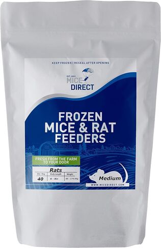 MICEDIRECT FROZEN RAT MEDILE FOREER PODER BALL BALTONS ، الشاشات ، السحالي والطيور من الفرائس ، 40 أونصة (35 عدد) in Kuwait