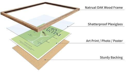 Monem Art Dry Martini Recipe Poster - Retro Cocktail Print - Dry Martini Art - Alcohol Art - Bartender Art - Food & Drink Art - Chic Boho Art - Great Bar or Kitchen Decor, 11x14 Beige Framed in Kuwait