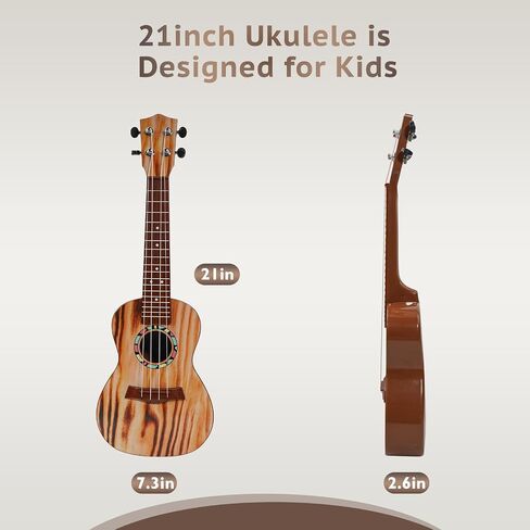 Raimy Kids Guitar Duitulele - 21in القيثارة ألعاب الغيتار للأطفال الأعمار 3 4 5 6 7+ الأولاد في سن التقدير in Kuwait