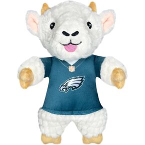 Pets First NFL Philadelphia Eagles Goat Plush Toy for Dogs and Cats with Squeaker, Wearing a Team Jersey! Fun & Sporty Goat Shaped Dog Chew Toy, Interactive Pet Toy