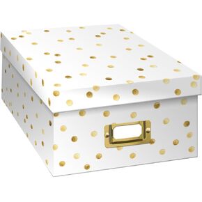 Pioneer Photo Albums B-1G Golden Dots Photo Box, Gold
