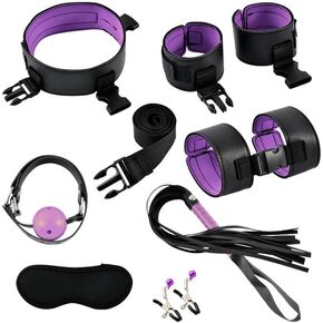 Eight Piece Set of Sponge Purple Adjustable Multifunctional Accessories, Soft Elastic Band for Indoor Equipment