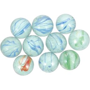 SUPVOX 10Pcs Decorative Glass Marbles Random Style Glass Ball for Teaching Fun for Fish Tanks Crafts and Games Educational Equipment