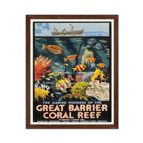 Monem Art Vintage Travel Poster - Retro Montreal Print - Canada Art - Gift for Him, Her, Travel Lover - Colorful Wall Decor for Home, Office, Living Room, Bedroom, 8x10 Black Framed