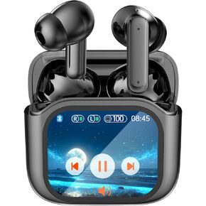 AI Language Translation Earbuds, LCD Touch Screen OWS Real-Time Translator for 144 Languages & Accents Headphones Translator Ideal for Travel Business Learning Translation Device Earphones