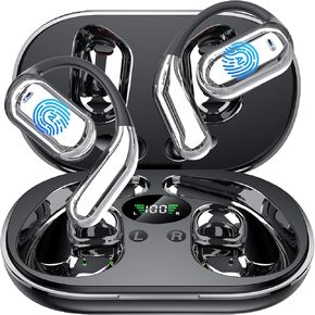 AI Translator Earbuds Real-Time, 3-in-1 Ultra Open Ear Bluetooth Headphone Translator 144 Languages & Accents, with Charging Case for Travel & Learning & Business Negotiation, iOS & Android Compatible