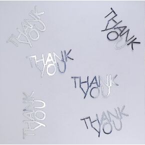 THANK YOU - Confetti BuzzWords in 12 Metallic Colors and 3 Sizes JJWB368