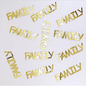 FAMILY - Confetti BuzzWords in 12 Metallic Colors and 3 Sizes JJWB170