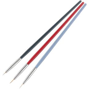 HBJWOV 3PCS Nylon Painting Brushes Wood Handle Paint Brush Different Size Hook Line Pen for Watercolor Oil Acrylic Painting Art Tools