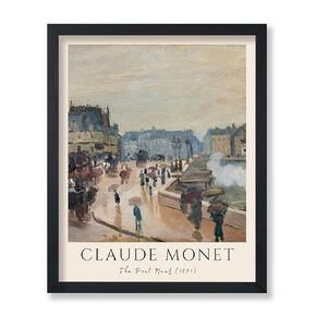 Monem Art Vintage Monet Poster - Watercolor Print - The Artist's Garden At Giverny, Abstract, Colorful, Aesthetic - Gift for Artist, Friend - Wall Decor for Home, Dorm, 11x14 Beige Framed