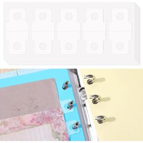 300PCS Hole Reinforcement Stickers Self-Adhesive Clear Binder Sheet Converter Stickers Ring Binders Sticker Change No Punched Page to Loose-Leaf Binder Refill Insert for DIY, Planner Scrapbook Album
