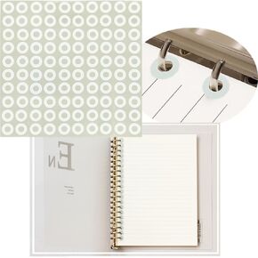 Paper Hole Punch Reinforcement Stickers 2500 Pack - 0.25" Binder Hole Reinforcement Circles Paper Binder Spine Labels for Hole-Punched Pages,