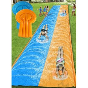 Slip and Water Slide for Kids and Adults 30FT Extra Long Water Slide for Backyard Heavy Duty Lawn Summer Outdoor Water Toys