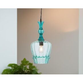 Ornamenta Blown Glass Pendant Light - Modern Hanging Light Fixture for Kitchen Island, Dining Room, Living Room, Bedroom, Entryway - Handmade Decorative Home Lighting - Unique Pendant Lamp