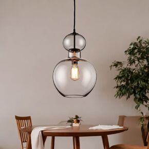 Ornamenta Modern Glass Pendant Light for Kitchen Island | معلقة يدويا السقف لاعبا اساسيا | مصباح قلادة الحد الأدنى | إضاءة المنزل الزخرفية لغرفة الطعام وغرفة المعيشة | أضواء معلقة