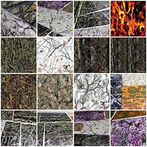 Hydrographic Film 6+ Samples Pack 2m 20' Sq Ft True Timber Camo Flames Skulls Scraps Hydro Graphics Film Dip Kit