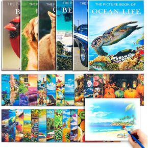 24 Pack Dementia Products for Elderly Reusable Water Doodle Coloring Set & 6 Pack Picture Book Set for Seniors Activities Products Alzheimer's Painting Gifts for Nursing Home Patients