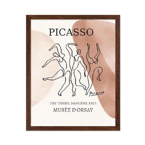 Monem Art Vintage Picasso Poster - Retro The Three Dancers Print - Line Drawing Art - Abstract Art - Gift for Men, Women - Minimal Decor for Bedroom, Living Room, Office - 11x14 UNFRAMED Wall Art