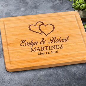 Personalized Cutting Board for Couples, Gift for Newlyweds, Bride, Wife, Mom Custom Couple Gift Ideas for Wedding,Engagement, Anniversary, Housewarming, New Homeowners, Wedding Registery 2025 Gift