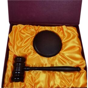 Law and Order mini Gavel Set with Sound Handmade Solid Wood Production