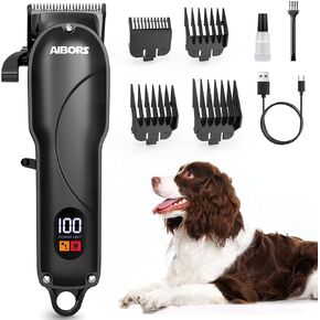 Dog Clippers for Grooming: Dog Grooming Kit Low Noise Electric Quiet Rechargeable Adjustable Clipper Comb Cordless Pet Hair Thick Coats Clippers Trimmers Set Dogs Hair Clippers for Dogs Cats Pets