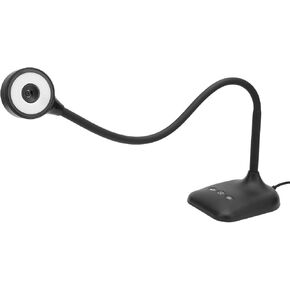 Document Camera for Teachers, Webcam and Overhead Camera, 5MP Document Camera Webcam 2K, 3 Level LED Lights, Image Invert Function, for Remote Teaching, Web Conferencing, Live Demo