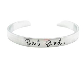 But God., Hand Stamped Christian Bracelet, Faith Gift, Faith Based Bracelet, Bible Study Gift, Bible Verse Jewelry, Encouragement Gift
