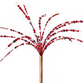 Handmade Ruby Red Crystal Suncatcher for Garden & Patio, OOAK Glass Garden Art