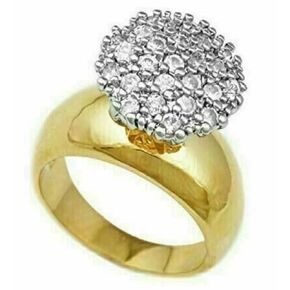 خاتم خطوبة الكتلة الماسي - الانتهاء من الذهب الأصفر بواسطة Deepika Jewels_2871 (9.5)
