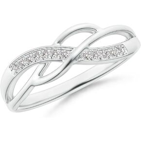 حلقة Angara Natural Diamond Classic للنساء في الفضة الإسترليني/14K الذهب الصلب/البلاتين | أبريل المولد ، عيد ميلاد ، حفل زفاف ، الذكرى السنوية ، هدية مجوهرات enagagement للنساء